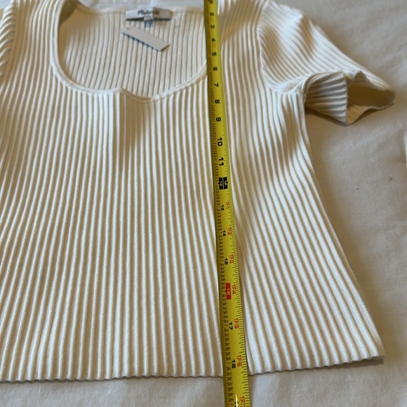 NWT Madewell ‘Ottoman Crop Sweater Tee’ in Ivory Size S - Picture 12 of 15